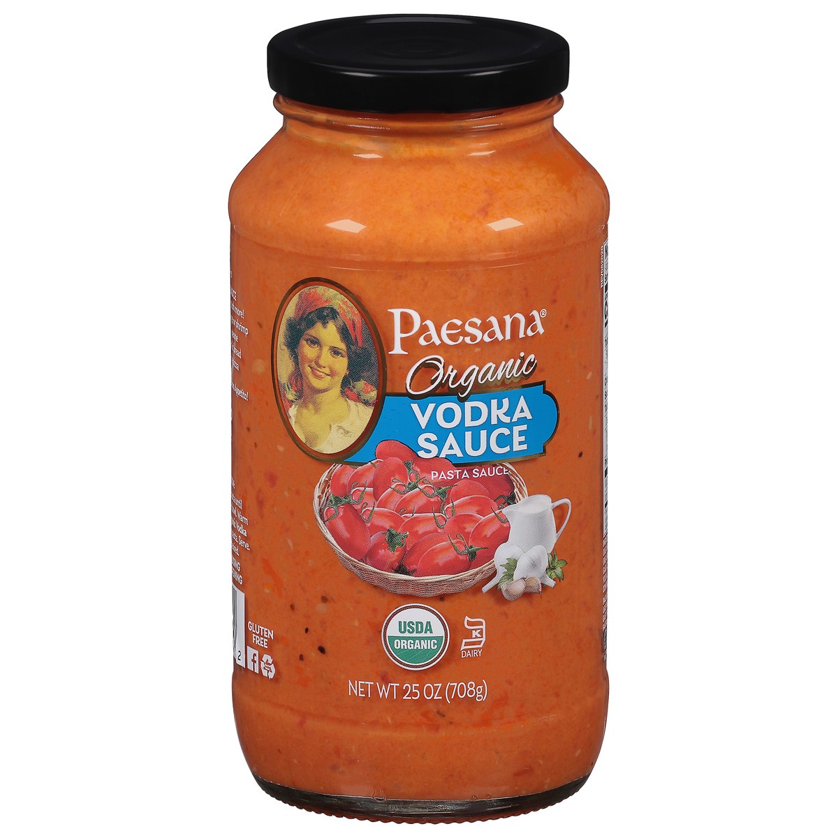 slide 1 of 1, Paesana Premium Organic Vodka Pasta Sauce, 25 oz