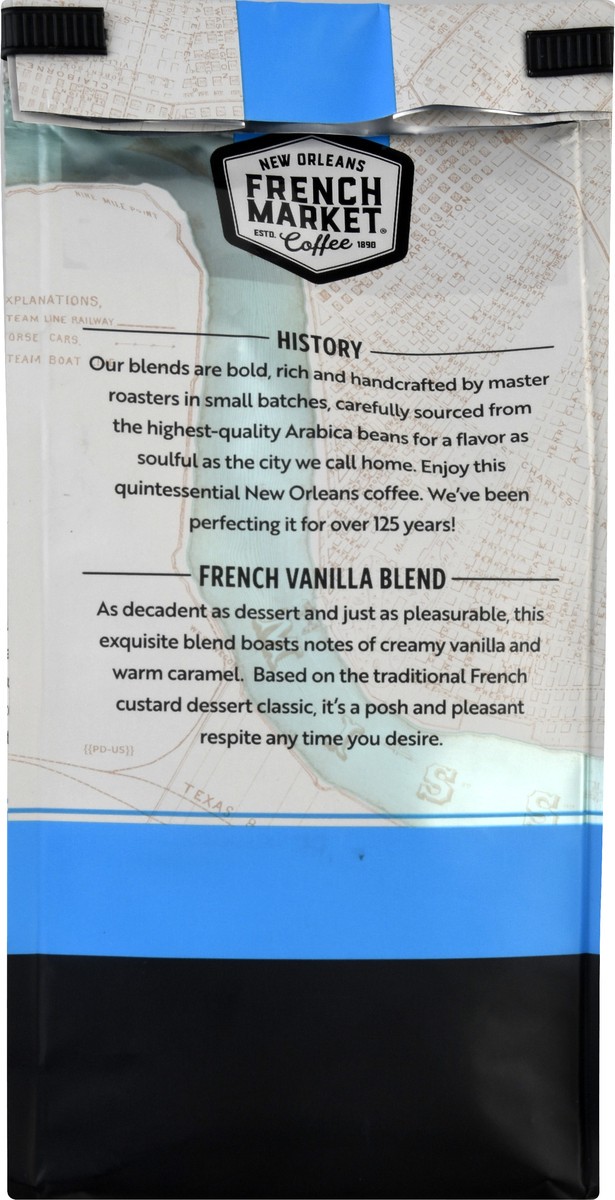 slide 2 of 12, French Market Coffee Ground Light Roast French Vanilla Blend Coffee 12 oz, 12 oz