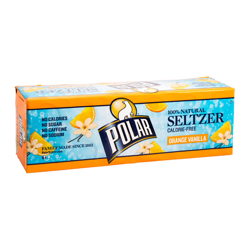 slide 1 of 1, Polar Seltzer Water Orange Vanilla, 72 fl oz