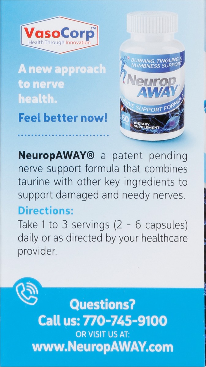 slide 5 of 13, NeuropAWAY Nerve Support Formula Capsules 60 ea, 60 ct