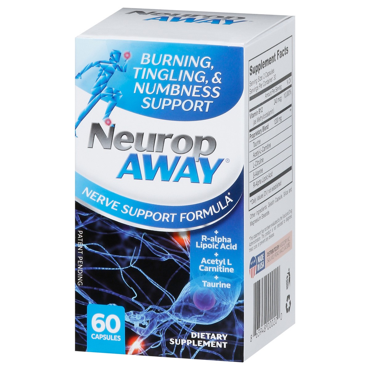 slide 2 of 13, NeuropAWAY Nerve Support Formula Capsules 60 ea, 60 ct