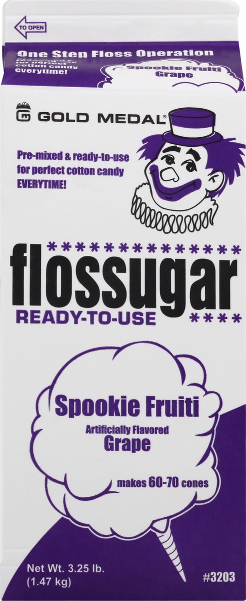 slide 13 of 13, Gold Medal Ready to Use Spookie Fruiti Grape Flavor Flossugar 3.25 lb, 3.25 lb