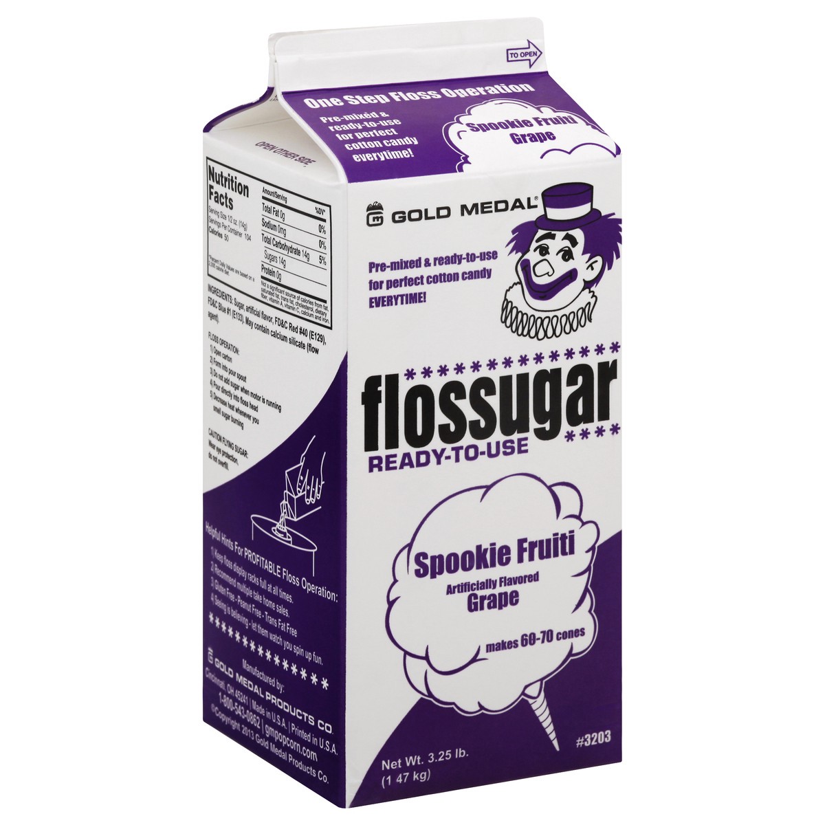 slide 2 of 13, Gold Medal Ready to Use Spookie Fruiti Grape Flavor Flossugar 3.25 lb, 3.25 lb