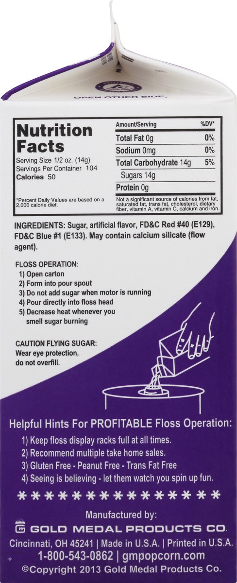 slide 12 of 13, Gold Medal Ready to Use Spookie Fruiti Grape Flavor Flossugar 3.25 lb, 3.25 lb