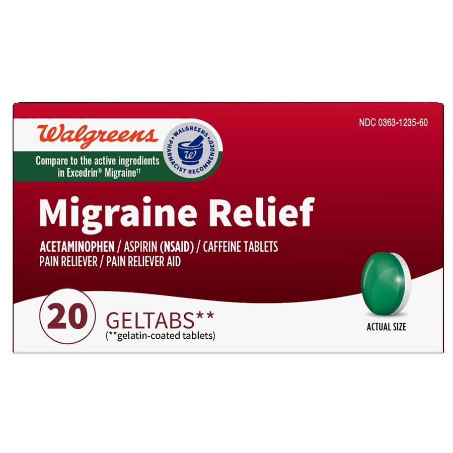 Walgreens Migraine Relief Geltabs, Acetaminophen, Aspirin (NSAID) and