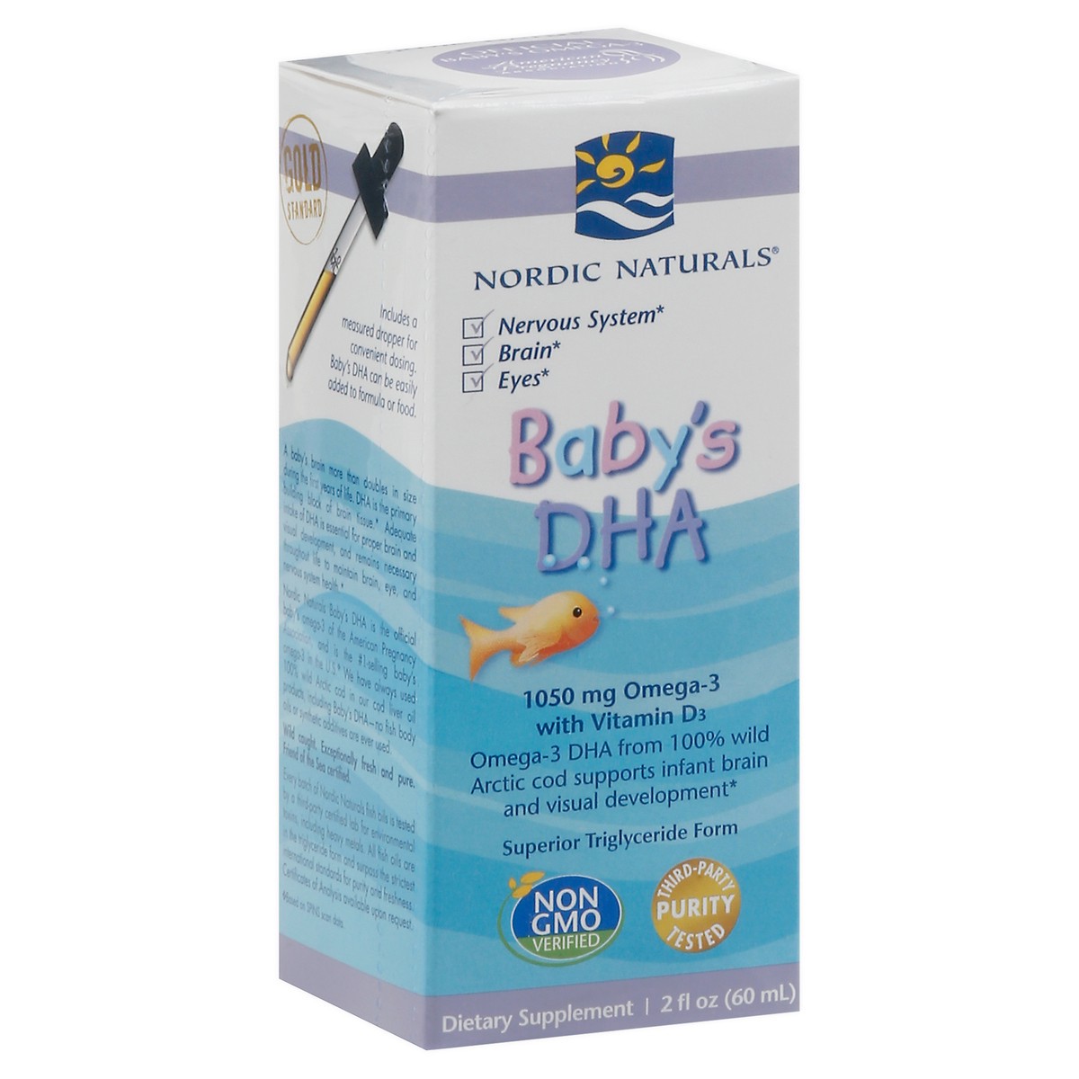 slide 4 of 14, Nordic Naturals Baby's Dha With D3 Omega-3, 2 oz