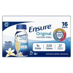 Ensure Original Nutrition Shake Vanilla Ready-to-Drink 16-8 fl oz Bottles