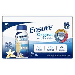 Ensure Original Nutrition Shake Vanilla Ready-to-Drink 16-8 fl oz Bottles