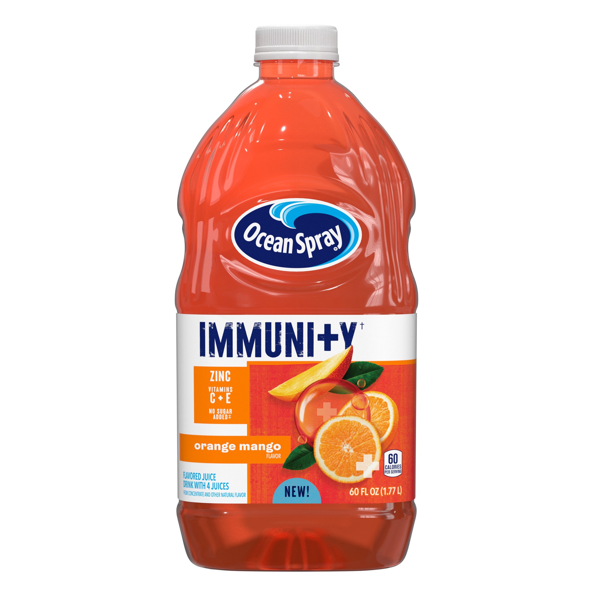 slide 1 of 9, Ocean Spray Immunity Orange Mango Juice Drink, 60 Fl Oz Bottle, 60 fl oz