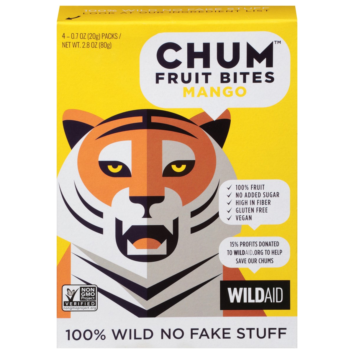 slide 1 of 5, Chum Mango Fruit Bites 4 - 0.7 oz Packs, 4 ct