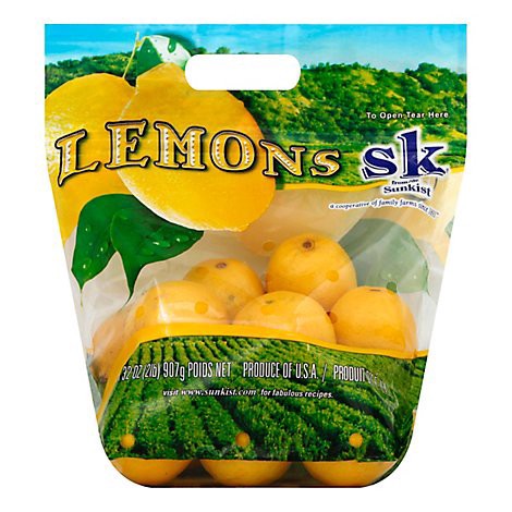 slide 1 of 1, Basket & Bushel Lemons, 2 lb