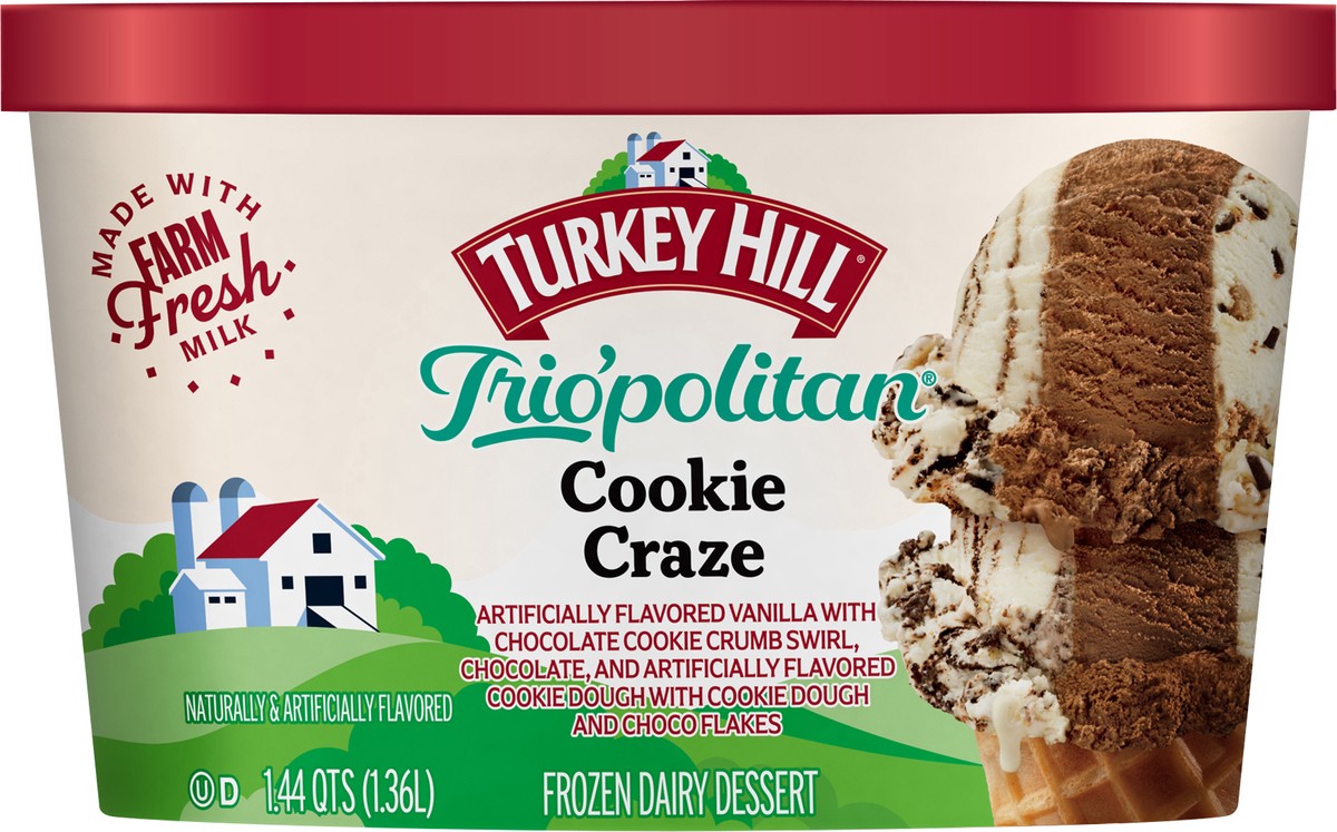 slide 2 of 2, Turkey Hill Trio'politan Cookie Craze, 1.44 qt