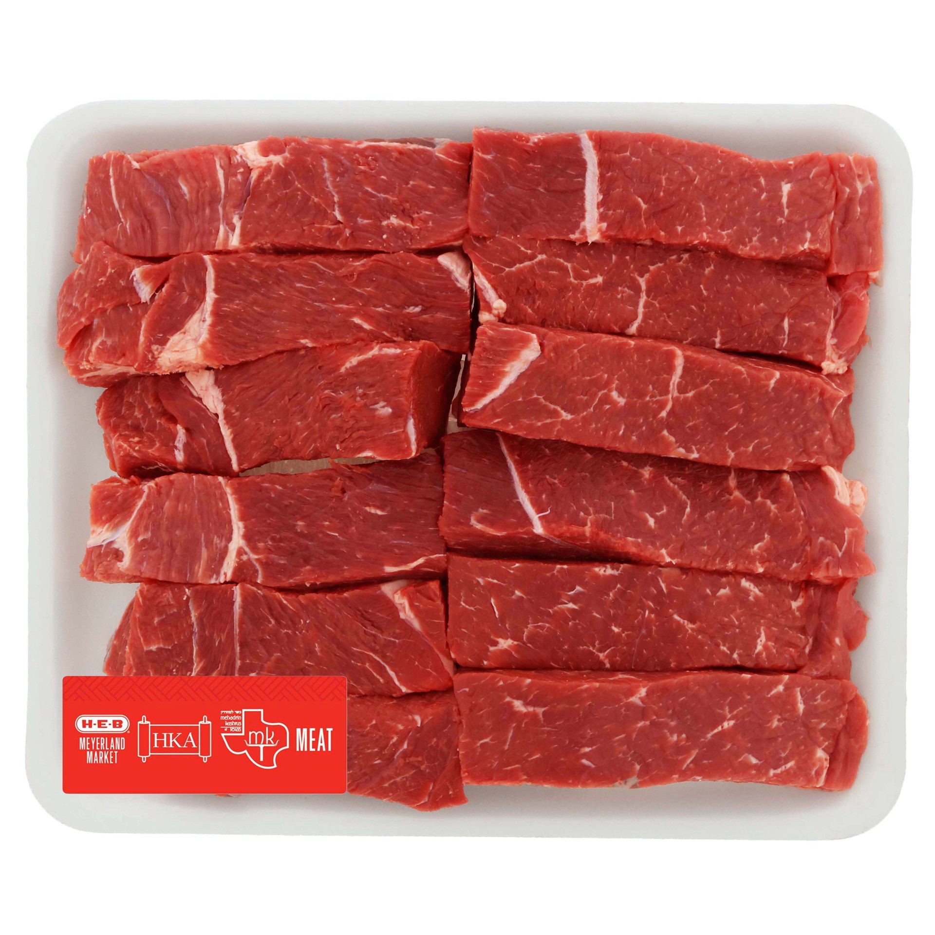 slide 1 of 1, H-E-B Kosher Beef Shoulder TX Style Ribs Boneless, Value Pack, per lb
