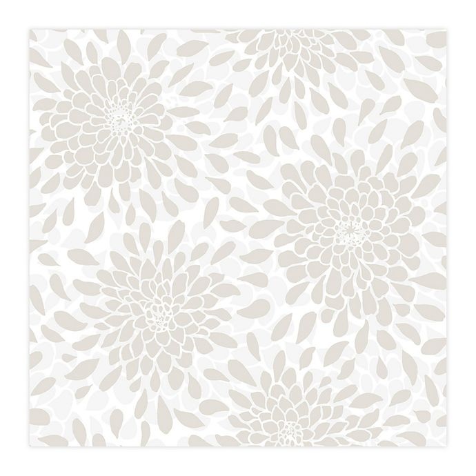 slide 1 of 1, RoomMates Toss The Bouquet Peel & Stick Wallpaper - Beige, 1 ct