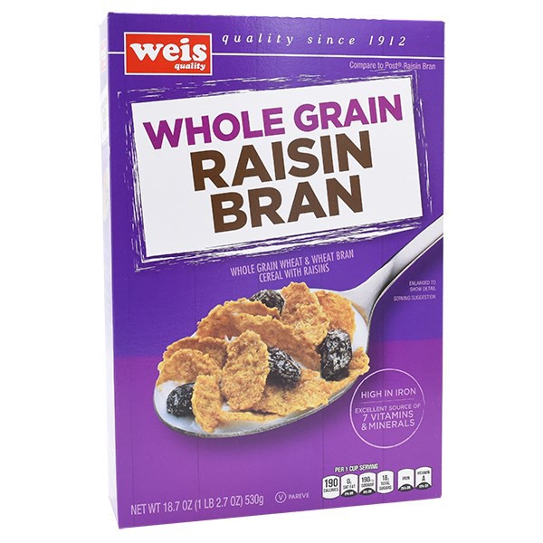 slide 1 of 1, Raisin Bran Crunchy Wheat Flakes Cereal, 18.7 oz