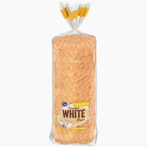 slide 1 of 1, Kroger Enriched White Sandwich Bread, 20 oz