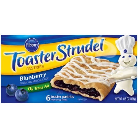 slide 1 of 1, Pillsbury Toaster Strudel Blueberry Pastries, 6 ct; 11.7 oz