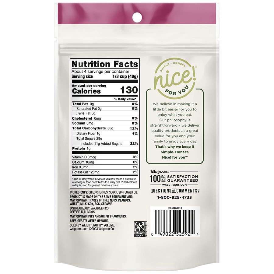 slide 5 of 5, Nice! Dried Tart Cherries Sweetened Pitted Pouch, 6 oz