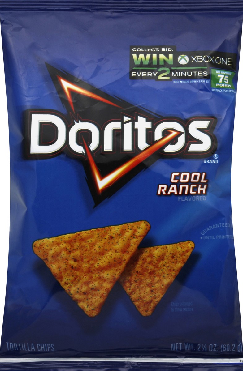 slide 5 of 6, Doritos Tortilla Chips 2.125 oz, 2.12 oz