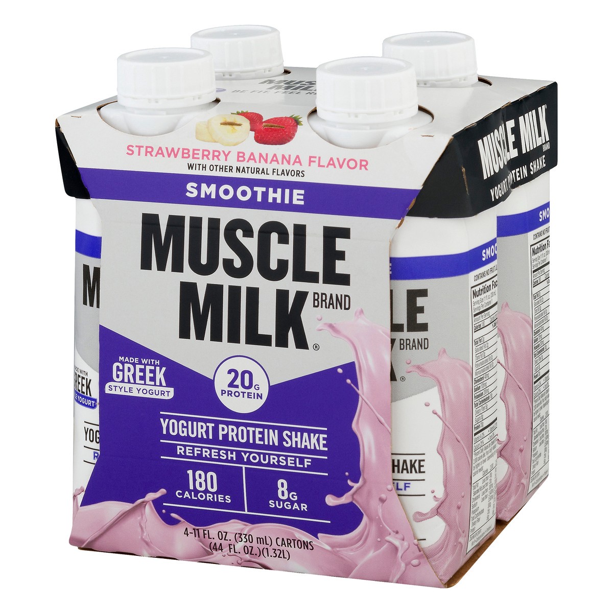 slide 12 of 13, Muscle Milk Smoothie Strawberry Banana Flavor Yogurt Protein Shake 4 ea, 4 ct