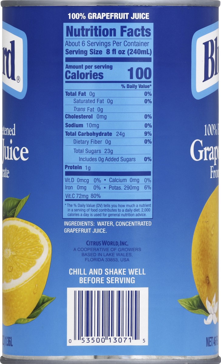 slide 3 of 7, Blue Bird Grapefruit Juice 46 oz, 46 oz