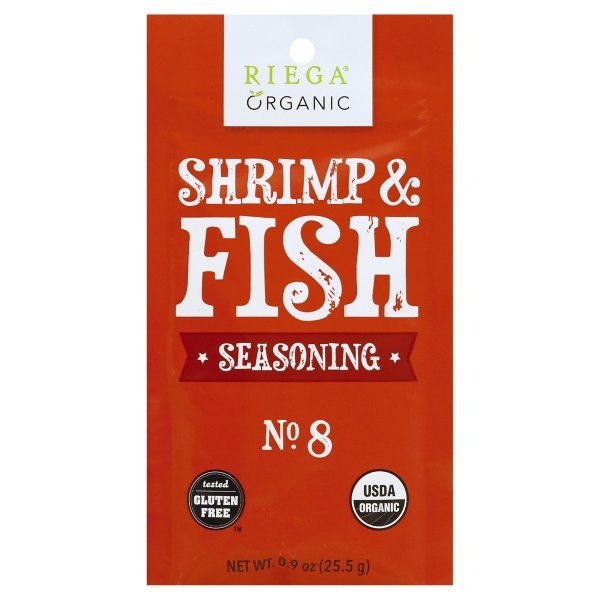 slide 1 of 1, Riega Seasoning Mix Shrmp&Fish Organic, 0.9 oz