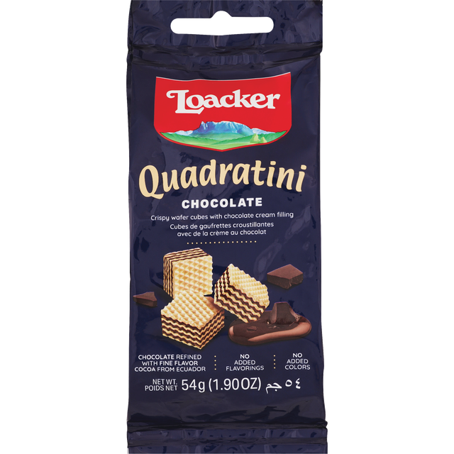slide 1 of 1, Loacker Quadratini Wafer Cookie, Chocolate, 1.9 Oz, 1.9 oz
