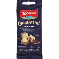 Loacker Quadratini Wafer Cookie, Chocolate, 1.9 Oz