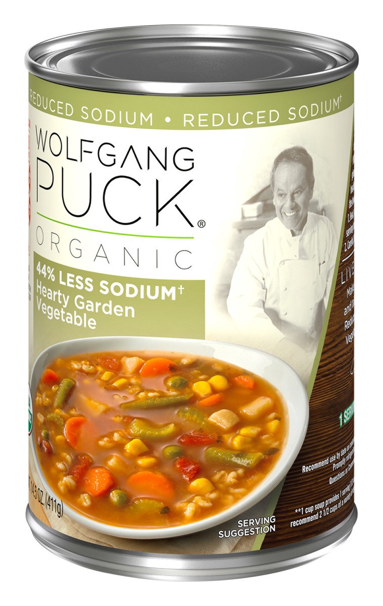 slide 2 of 11, Wolfgang Puck Organic 44% Less Sodium Hearty Garden Vegetable Soup, 14.5 oz. Can, 14.5 oz