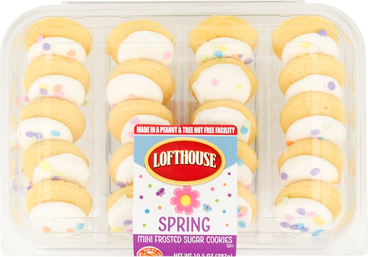 slide 6 of 9, Lofthouse Mini Frosted Cookies, Spring, 10.5 oz