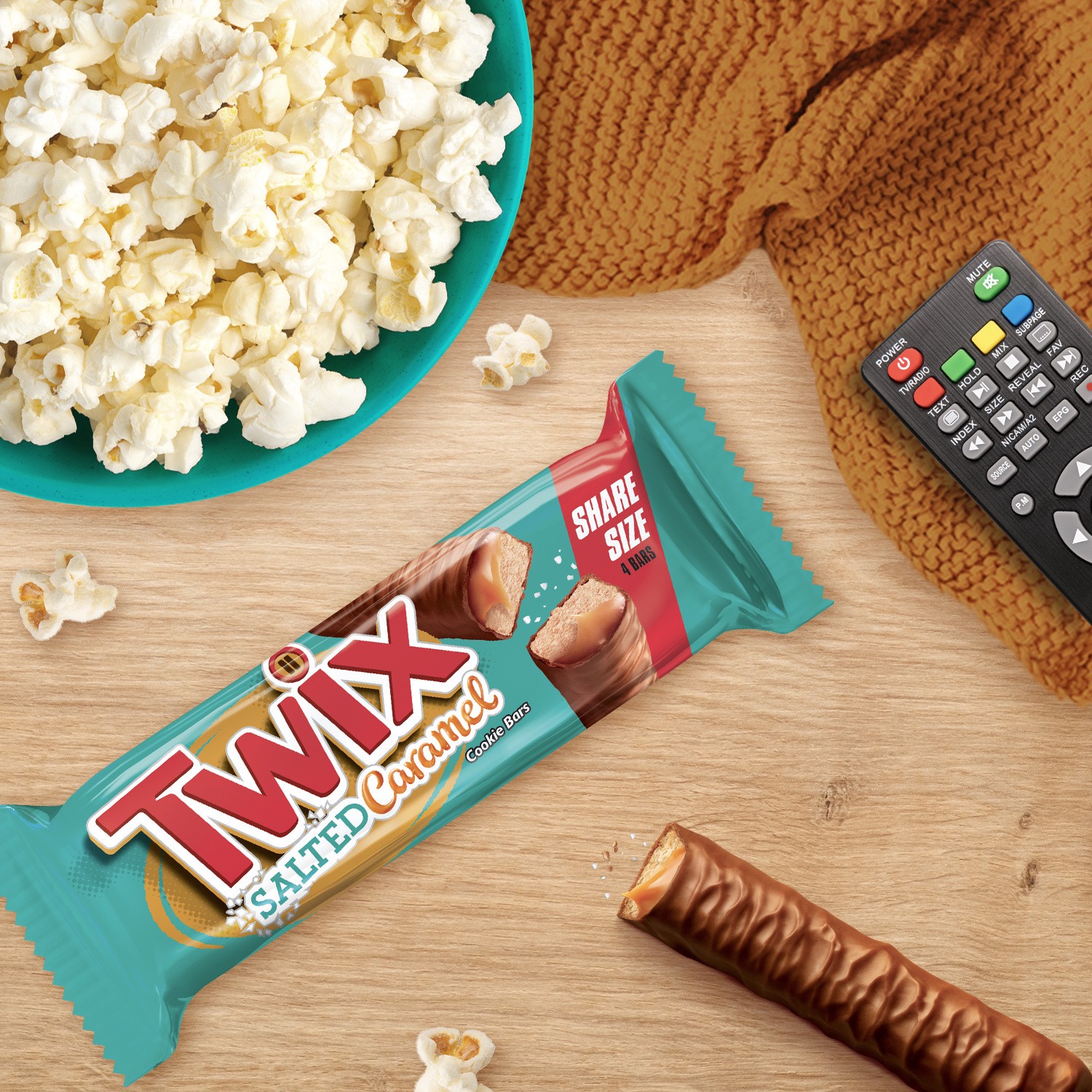 slide 6 of 8, TWIX Cookie Bars, Salted Caramel, Share Size, 2.82 oz