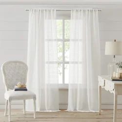 Umbra Rachel Ashwell Farmhouse 2pk Donna Sheer Window Panel 38 in x 96 in