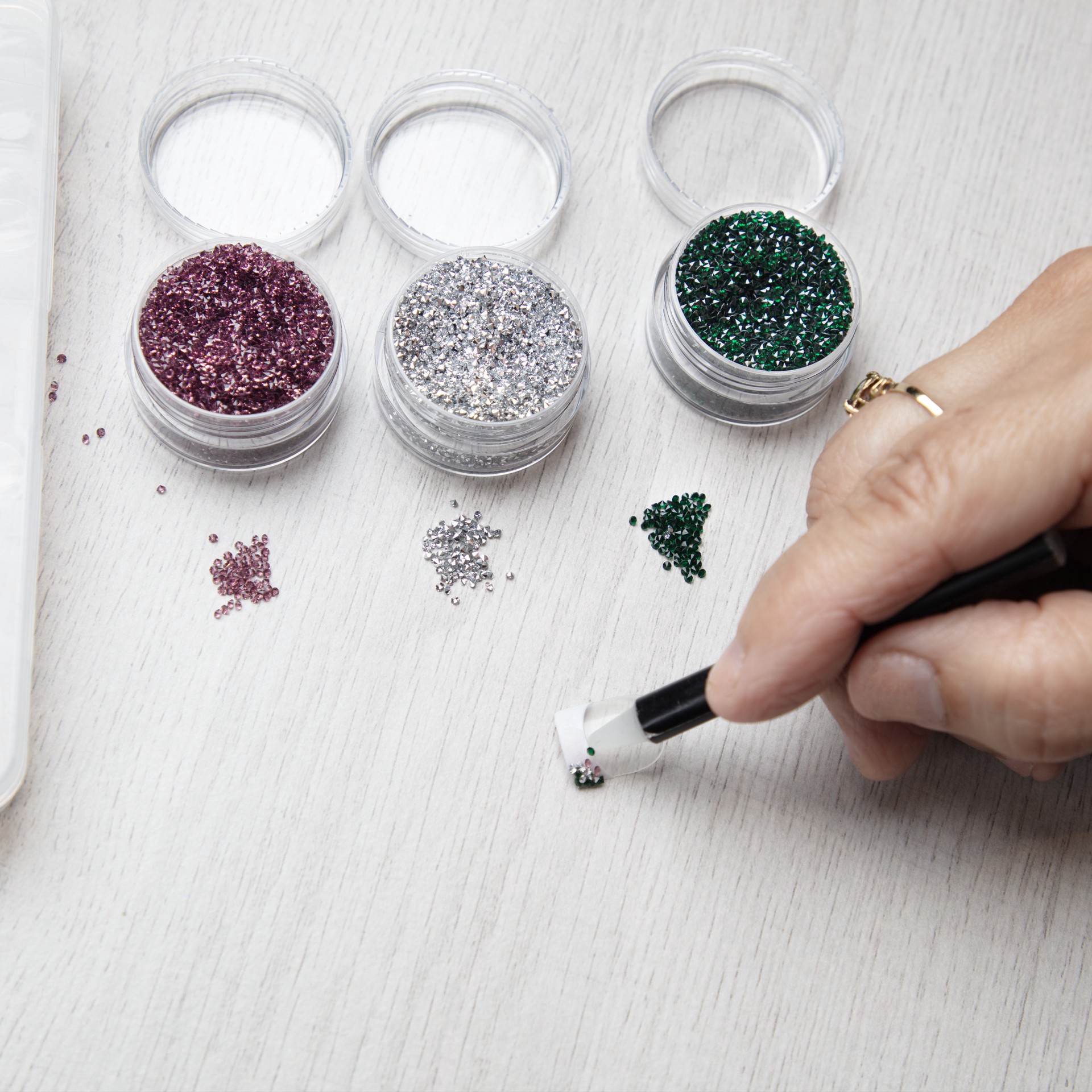 slide 6 of 6, 1.2mm Glass Micro Rhinestones By Bead Landing, 0.7oz., 2mm