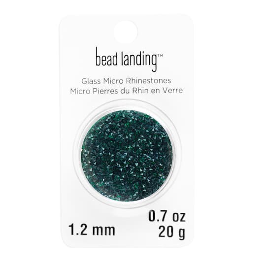 slide 1 of 6, 1.2mm Glass Micro Rhinestones By Bead Landing, 0.7oz., 2mm