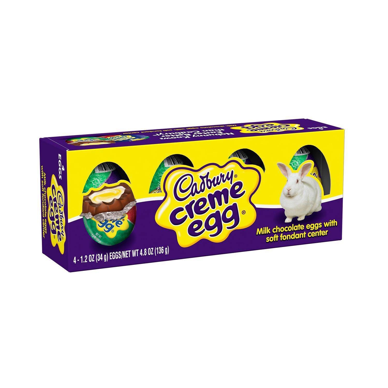 slide 1 of 5, Cadbury Creme Eggs Easter Candy, 4 ct; 4.8 oz