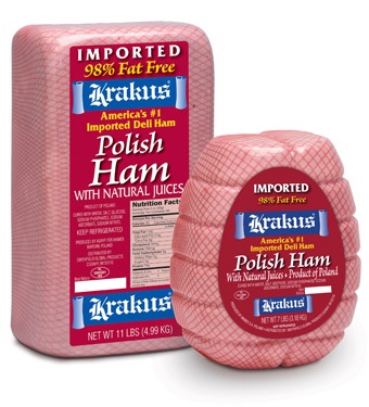slide 1 of 1, Krakus Deli Polish Ham, per lb