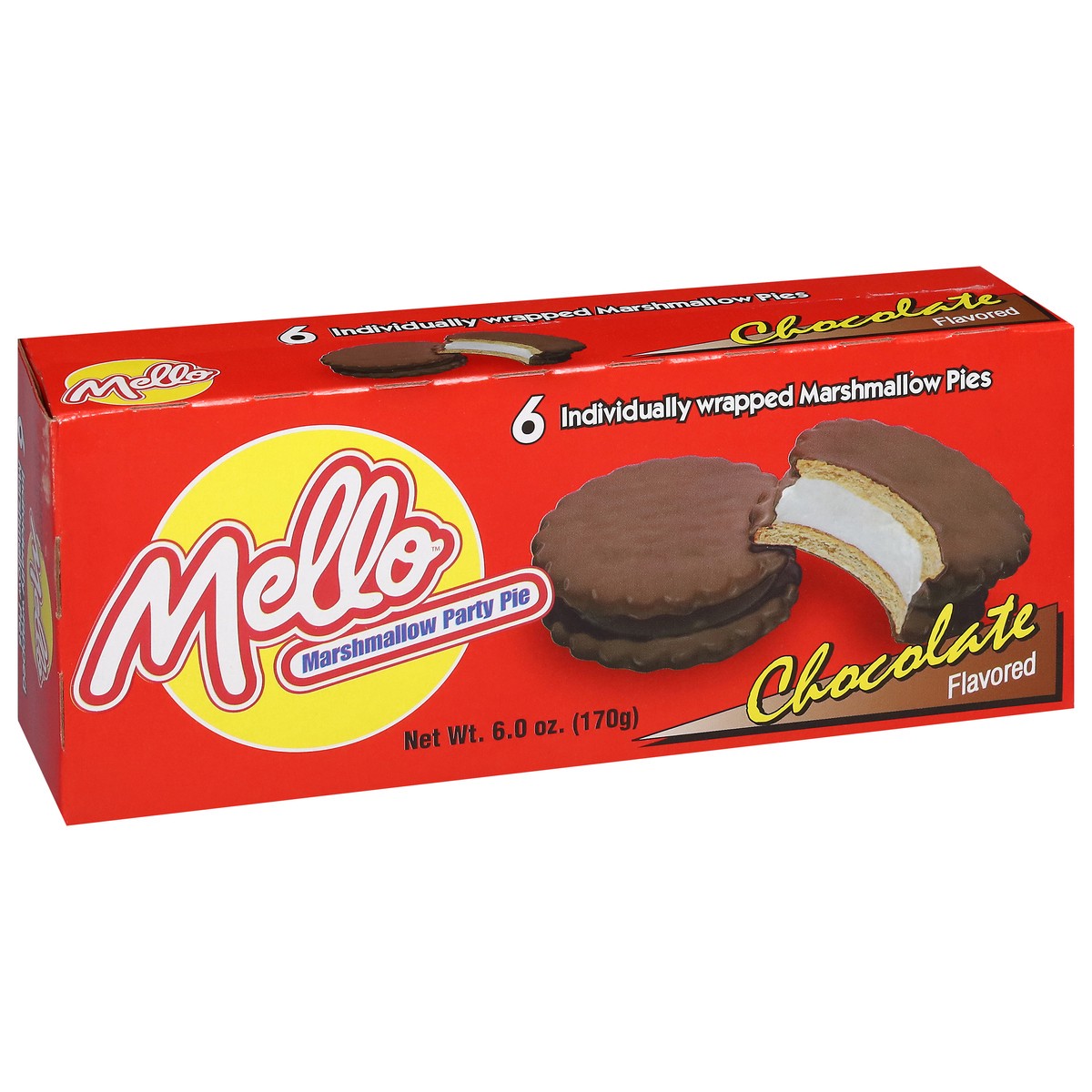 slide 9 of 16, Mello Chocolate Flavored Marshmallow Party Pie 6 ea, 6 ct