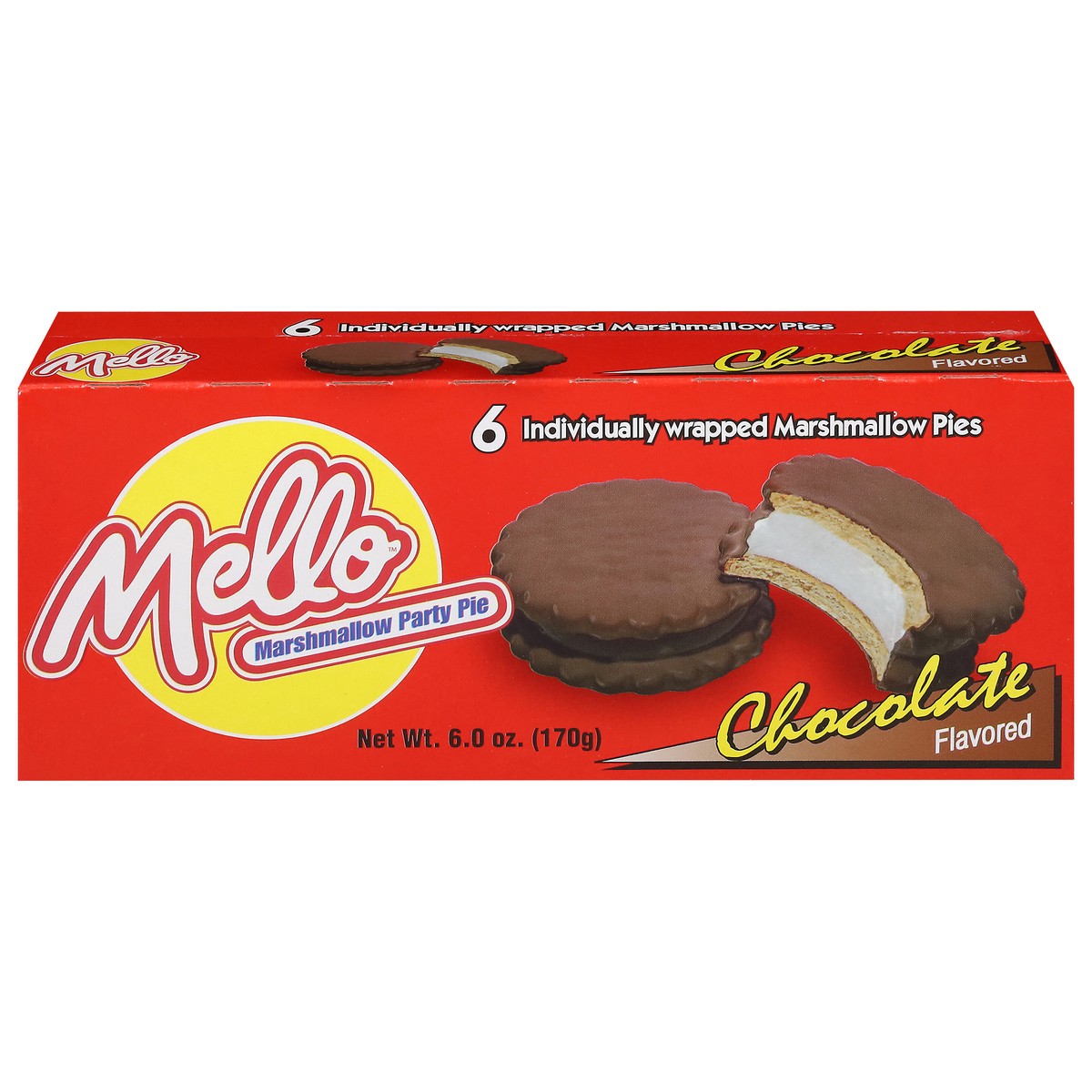 slide 2 of 16, Mello Chocolate Flavored Marshmallow Party Pie 6 ea, 6 ct