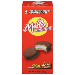 Mello Chocolate Flavored Marshmallow Party Pie 6 ea
