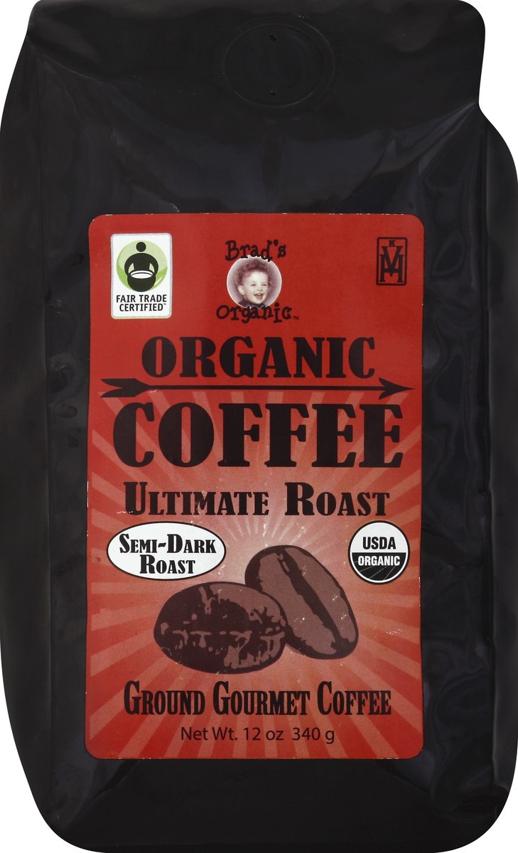 slide 2 of 4, Brad's Organic Coffee Ultimate Roast, 1 ct