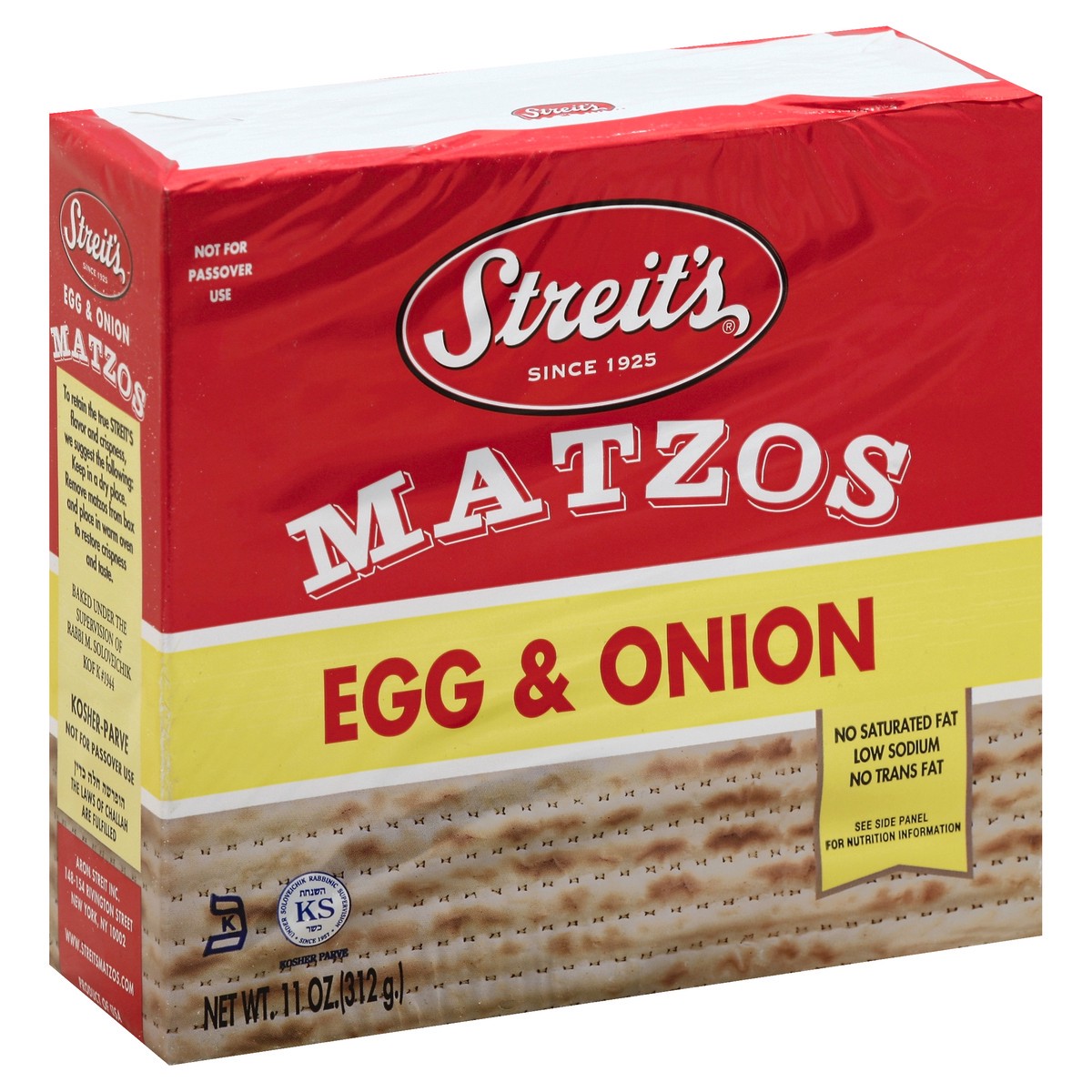 slide 2 of 4, Streit's® egg onion matzo, 11 oz