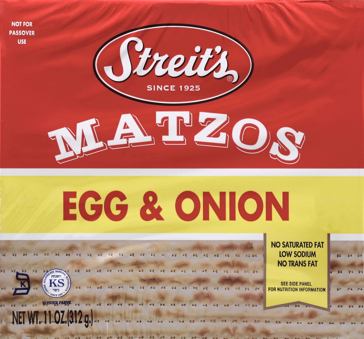slide 1 of 4, Streit's® egg onion matzo, 11 oz