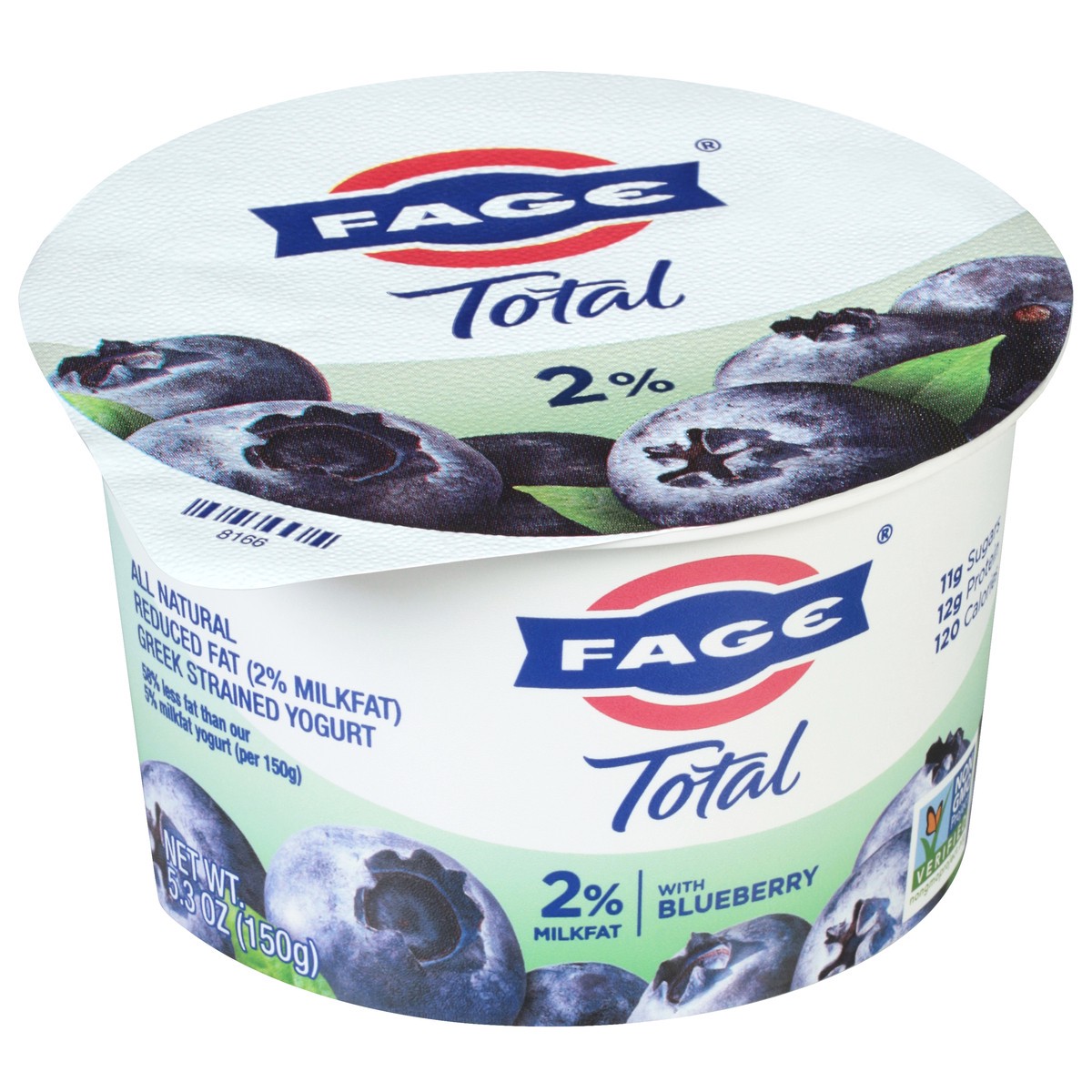 slide 2 of 14, Fage Total Greek Total 2% Greek Yogurt With Blueberry, 5.3 fl oz