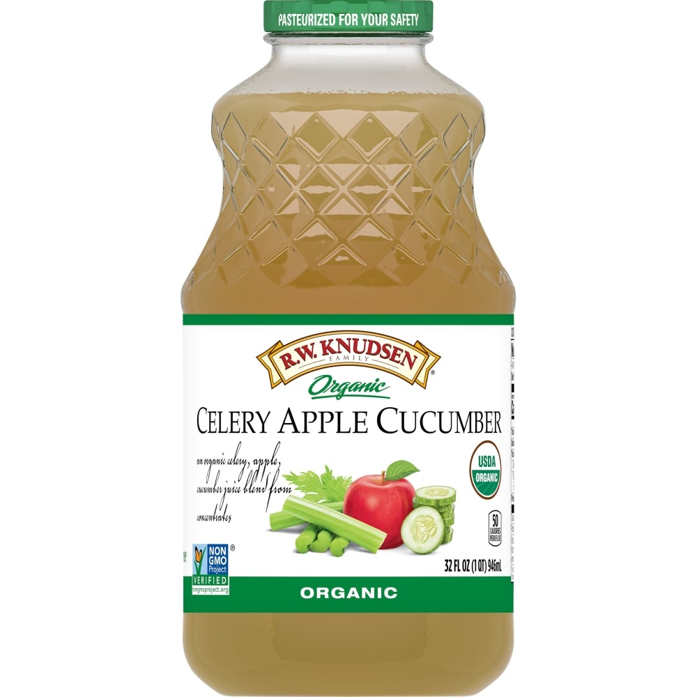 slide 1 of 1, Knudsen Organic Celery Apple Cucumber Juice, 32 fl oz
