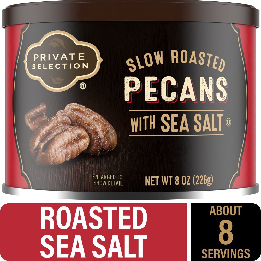 slide 1 of 6, Private Selection Slow Roasted Pecans, 8 oz