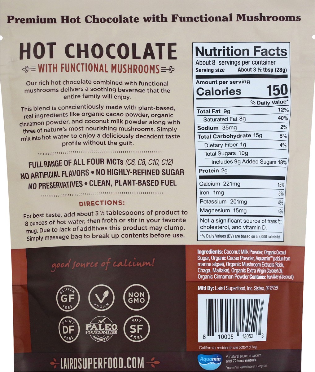 slide 5 of 12, Laird Superfood Hot Chocolate with Functional Mushrooms Drink Mix - 8 oz, 8 oz
