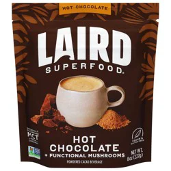 Laird Superfood Hot Chocolate with Functional Mushrooms Drink Mix - 8 oz