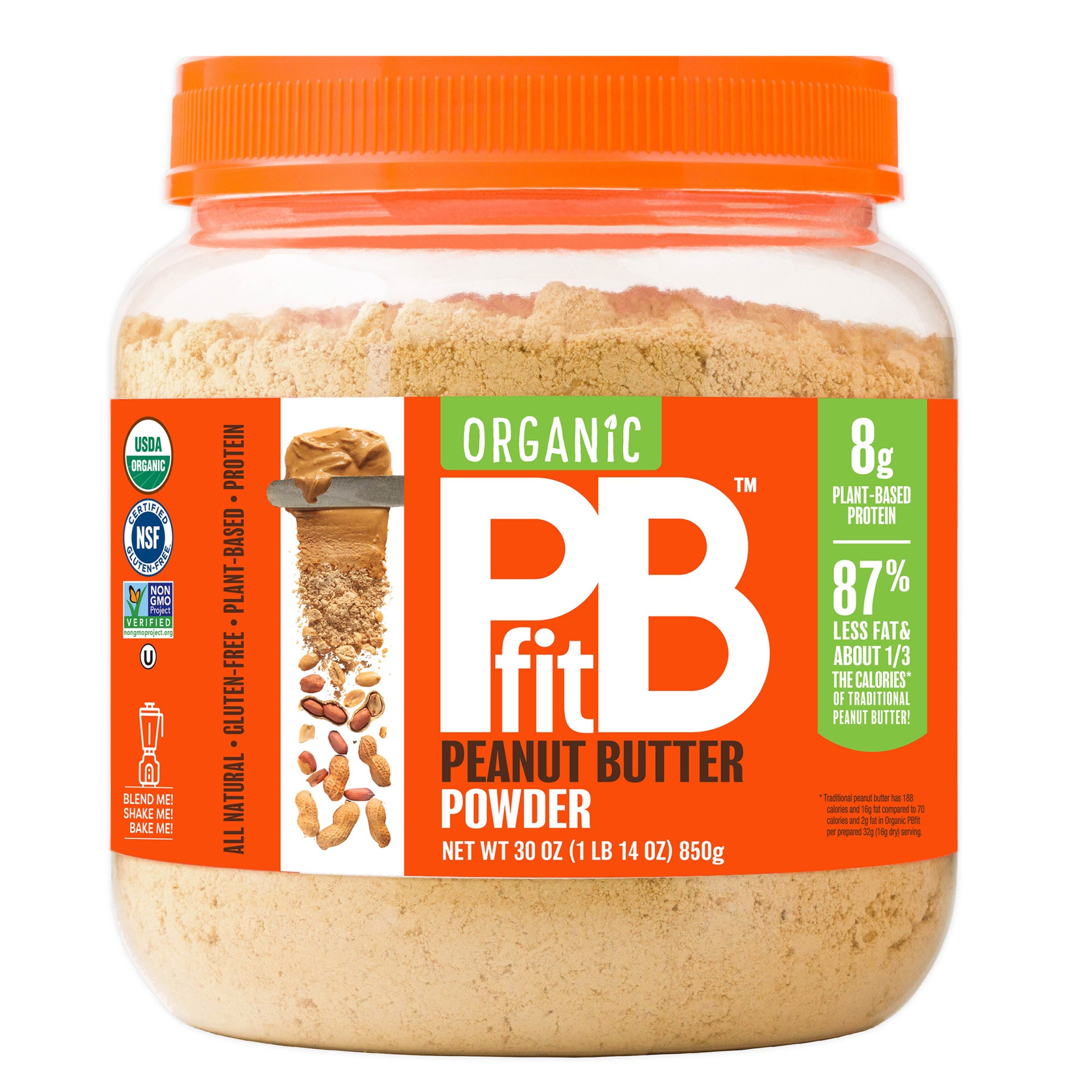 slide 1 of 1, BetterBody Foods PBfit Organic Peanut Butter Powder, 30 oz