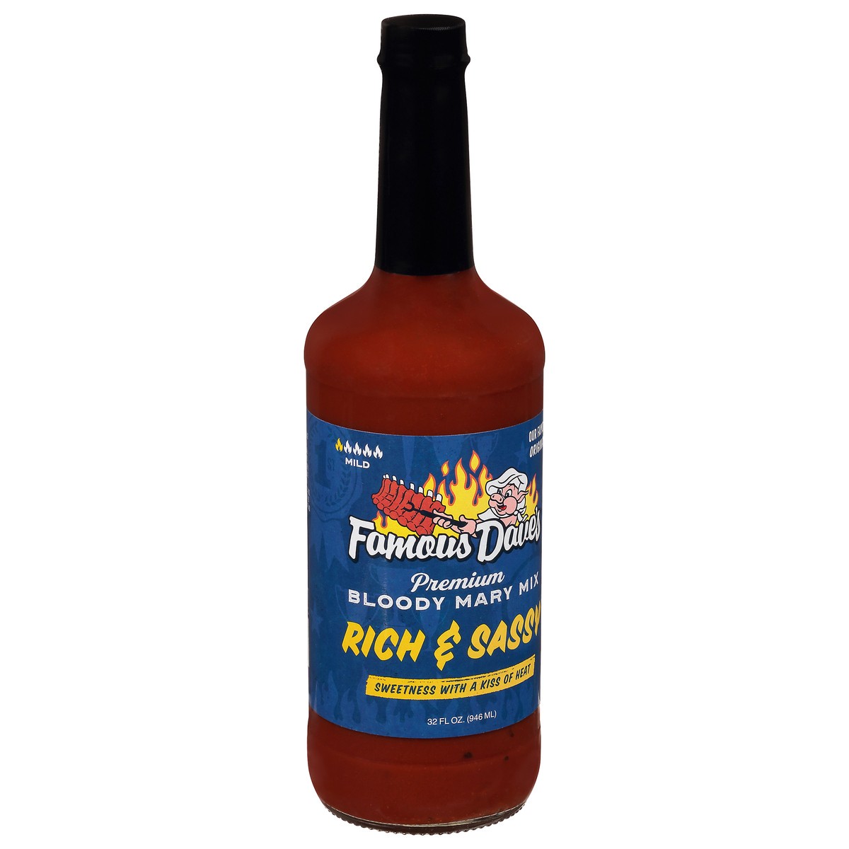 slide 9 of 14, Famous Dave's Rich & Sassy Premium Mild Bloody Mary Mix - 32 fl oz, 32 fl oz