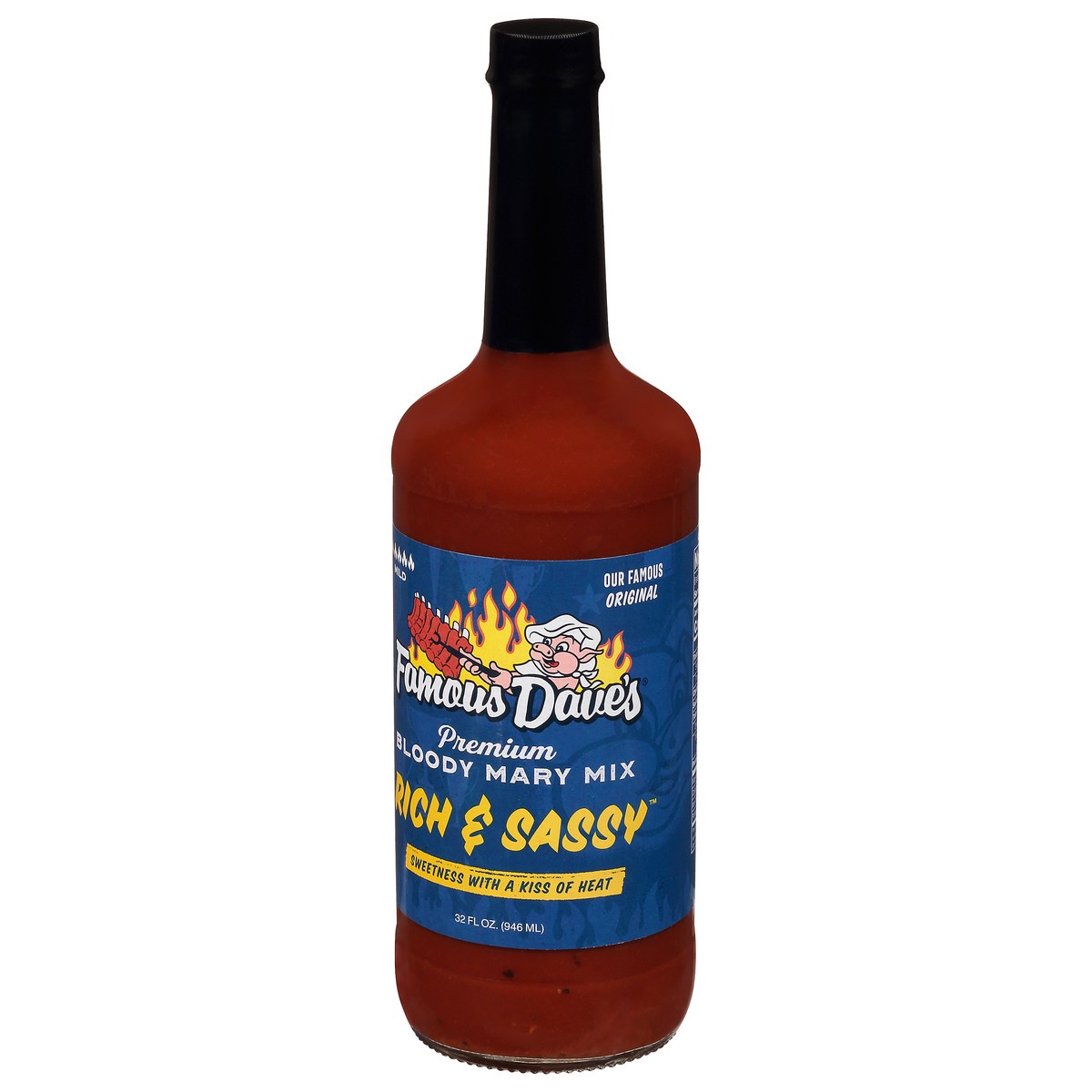 slide 6 of 14, Famous Dave's Rich & Sassy Premium Mild Bloody Mary Mix - 32 fl oz, 32 fl oz